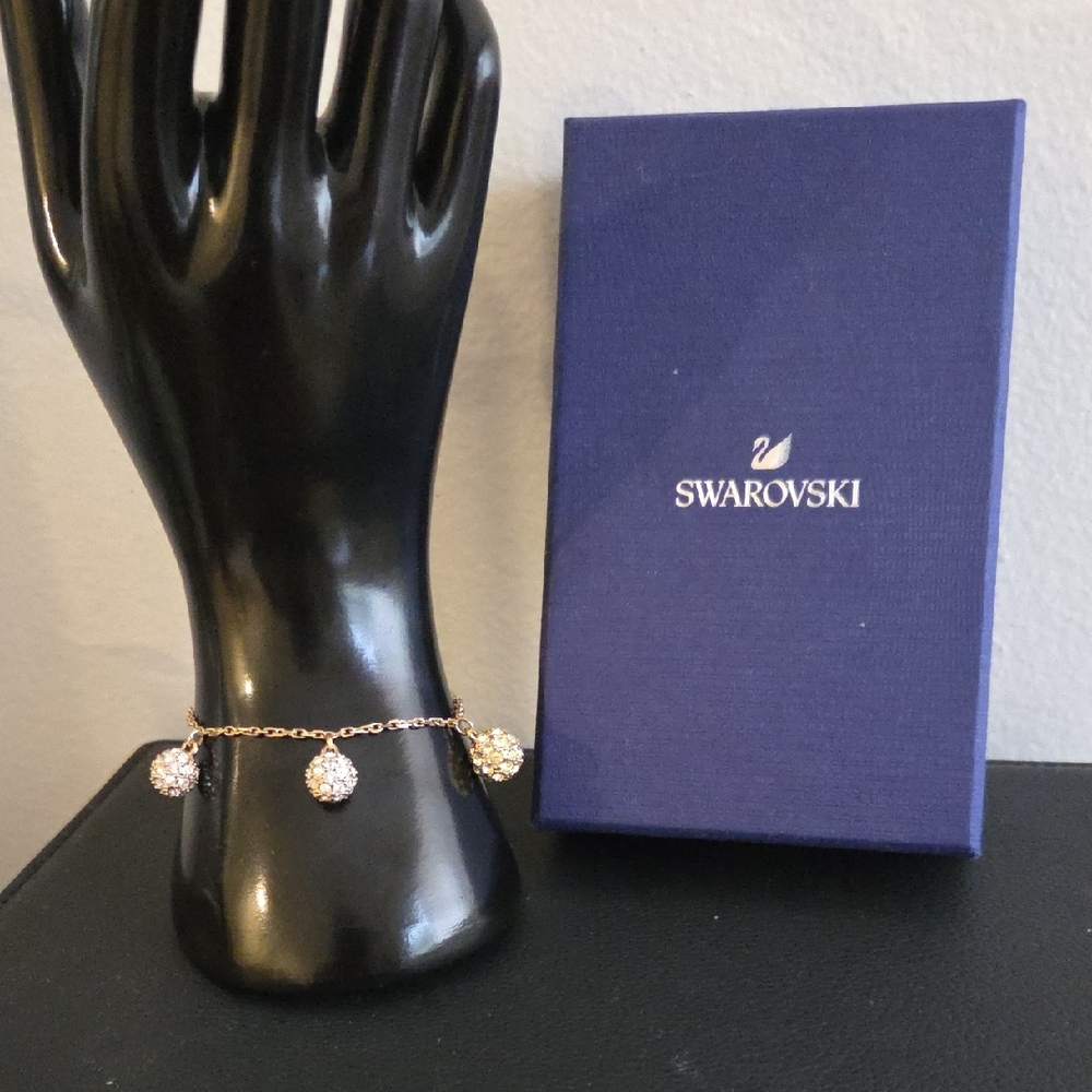 Swarovski Gold Bracelet with Sparkling Charms